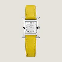 (Lolo Luxury) 2023 New Womens Yellow Calfskin Single Ring Strap Small Steel Pin Buckle Watch
