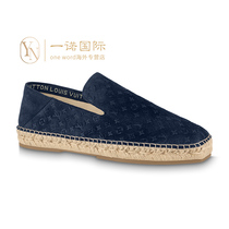 High deposit sole color straw woven shoes new shoes single blue shoes mens fishing shoes