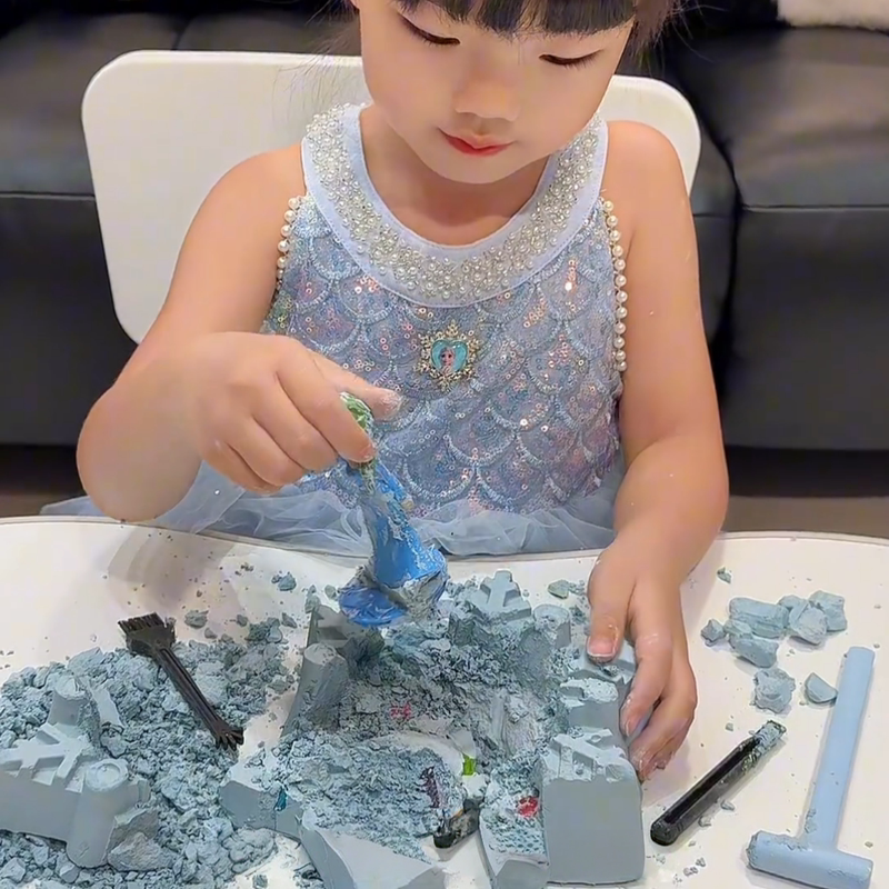 Archaeological Excavation Toys for Girls, Treasure Digging Toys, Ice and Snow Princess Hands-On Ability Training, Educational Exploration Games, DIY