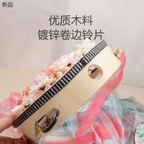 Hanfu photo shoot on location national bell and drum performance props streamers tambourine dance shooting silk flower tambourine accessories