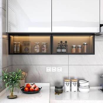 Rtd thin small room style adjustable cabinet kitchen hanging cabinet 224 storage rack on top of the cabinet oil and salt storage wall box cabinet with door