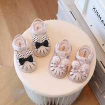 Girls summer sandals 1-2 years old little girl baby princess shoes infant soft sole toddler shoes toe-cap sandals