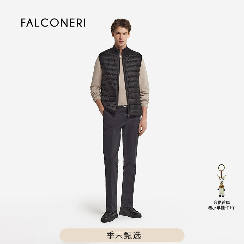 [End-Of-Season Discount] Falconeri Men's Daily Commuting Reversible down Vest Jacket Ucc105G