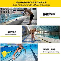 Hand fin swimming arm strength training device tension rope land training swimmer paddling palm backstroke freestyle paddling