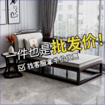 New Chinese style solid wood imperial concubine couch balcony leisure single recliner bed and breakfast beauty couch small apartment living room fabric sofa