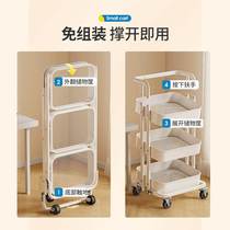 Best helper mobile bookshelf trolley storage living room kitchen office floor pulley storage rack simple bookcase