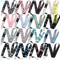 Butterfly Moon Pattern Lanyard for Key Neck Strap Card ID B