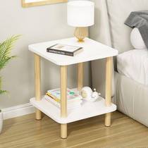 Storage rack floor-standing living room storage rack double-layer small table multi-layer simple square table bedroom small simple bedside table