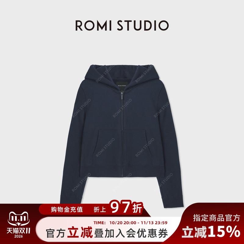 Romi Studio “Chill Vibe” Thick Cotton Skin-Friendly Soft Hoodie Jacket 431W1043 Romi Studio “Chill Vibe” Thick Cotton Skin-Friendly Soft Hoodie Jacket 431W1043