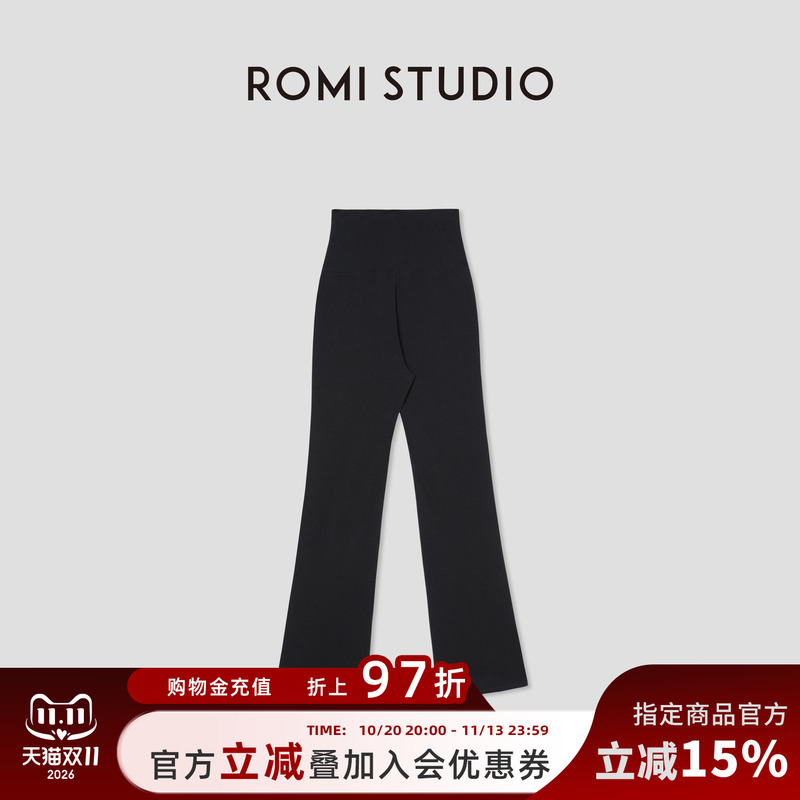 Romi Studio High-Elasticity Soft Skin-Feel Slim Fit Flared Sports Casual Pants for Women Rw24Lxg0890 Romi Studio High-Elasticity Soft Skin-Feel Slim Fit Flared Sports Casual Pants for Women Rw24Lxg0890