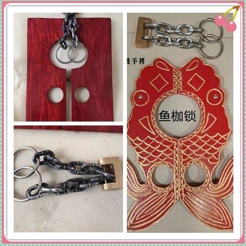 囚犯用木枷锁道具：🎭复古刑具，演绎历史的重量感！影视舞台必备神器！ -民族特色服配-淘宝好物网