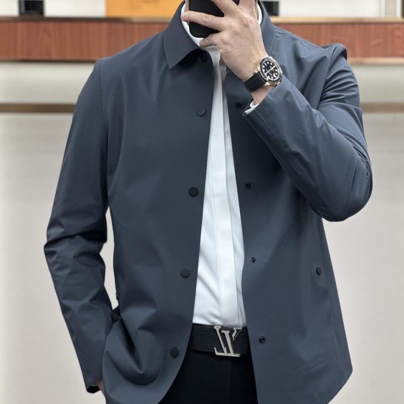 Uask Shirt-Style Jacket for Men, Spring and Autumn 2026 New High-End Business Casual Men's Lapel Jacket, Loose Fit