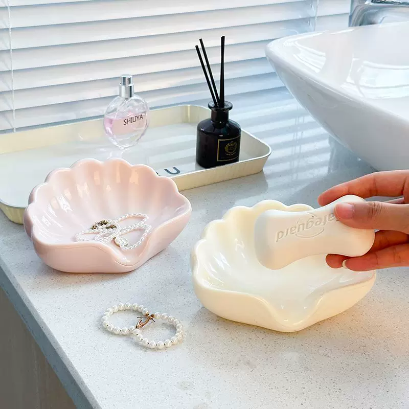 Soap holder plastic drying rack, storage box, light luxury style, drain design