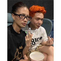 (Qingxin black mud-dyed distressed Bitcoin graffiti shirt short sleeves