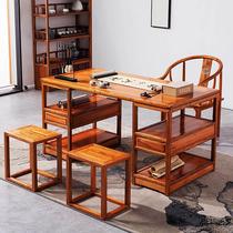 24 new simple new Chinese style solid wood calligraphy and painting tables and chairs calligraphy table home painting desk writing table single table 1