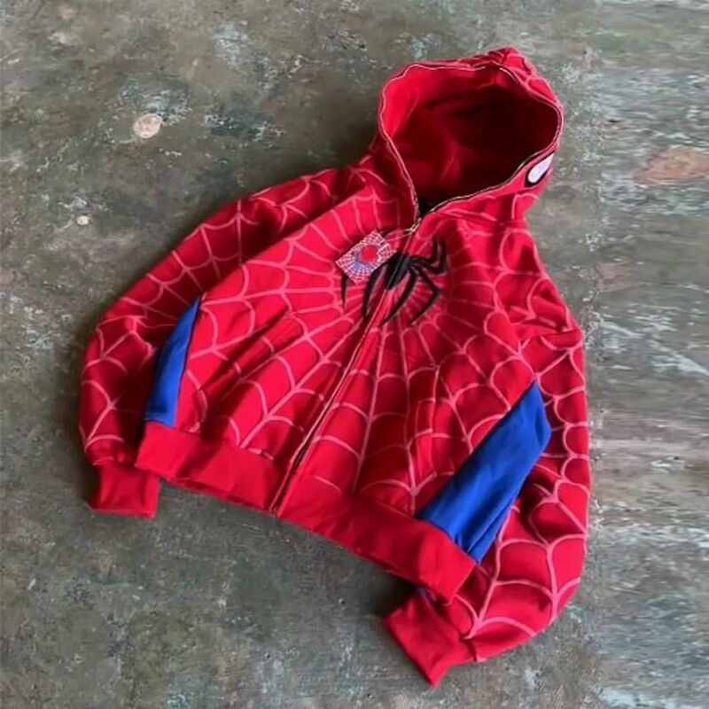 American Hoodie Y2K Zipper Jacket Mens Womens Gothic Harajuk