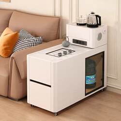 Home Smart Sofa Side Cabinet, Multifunctional Small Coffee Table, Simple and Modern, Can Automatically Boil Water and Make Tea, High-End Side Cabinet
