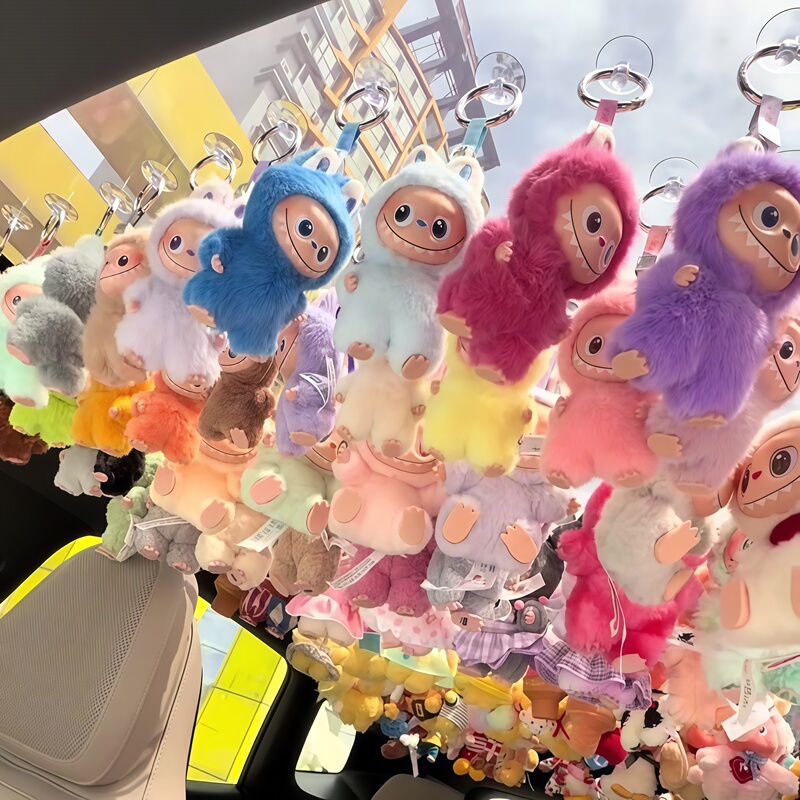 Car Sunroof Suction Cup Hook Suitable for Pop Mart Blind Box Storage Hook, Cute and Leaves No Glue, Sunroof Sunshade Gadget