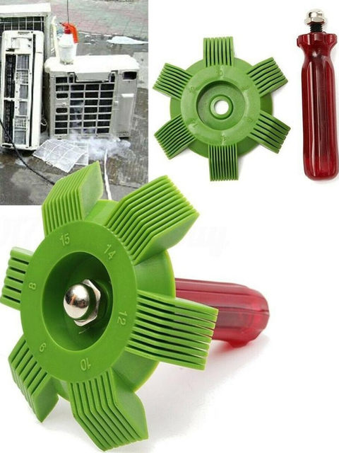 Air Conditioner Fin Comb Radiator Heat Sink Outdoor Unit Cleaning Brush Stainless Steel Repair Brush Tool Comb
