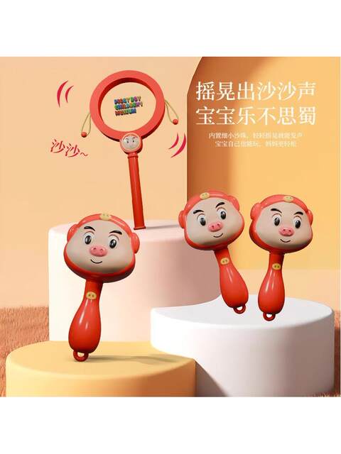 Anpanman Hand Rattle Sand Hammer Baby Gift Head up Practice Toy Baby 2 Rattle Chewing 0 to 1 Years Old 3