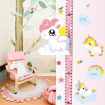 3d household measuring ruler pad height wall sticker cartoon artifact removeable height children sticker baby measuring instrument three-dimensional