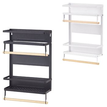 Cross-border folding refrigerator side rack multi-function kitchen x-room storage refrigerator rack home magnet hook storage