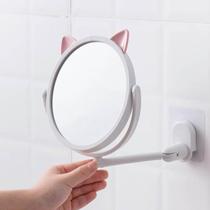 Hole-free bathroom wall folding makeup mirror wall-mounted paste small mirror simple home bathroom bathroom mirror