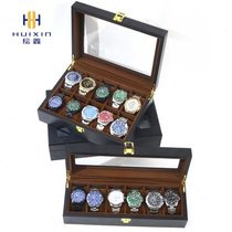 Manufacturers spot paint watch box 6-digit 10-digit 12-digit paint jewelry gift box black wooden watch storage box