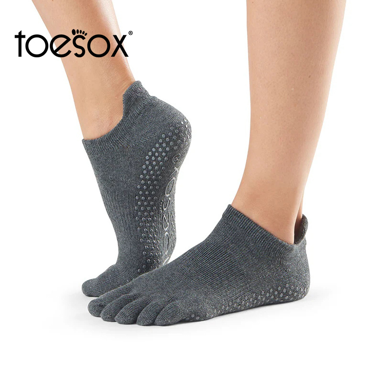 Toesox Yoga Socks Professional Non-Slip Socks Pilates Socks Dance Non-Slip Particle Five-Toe Socks Fitness Sports Rise