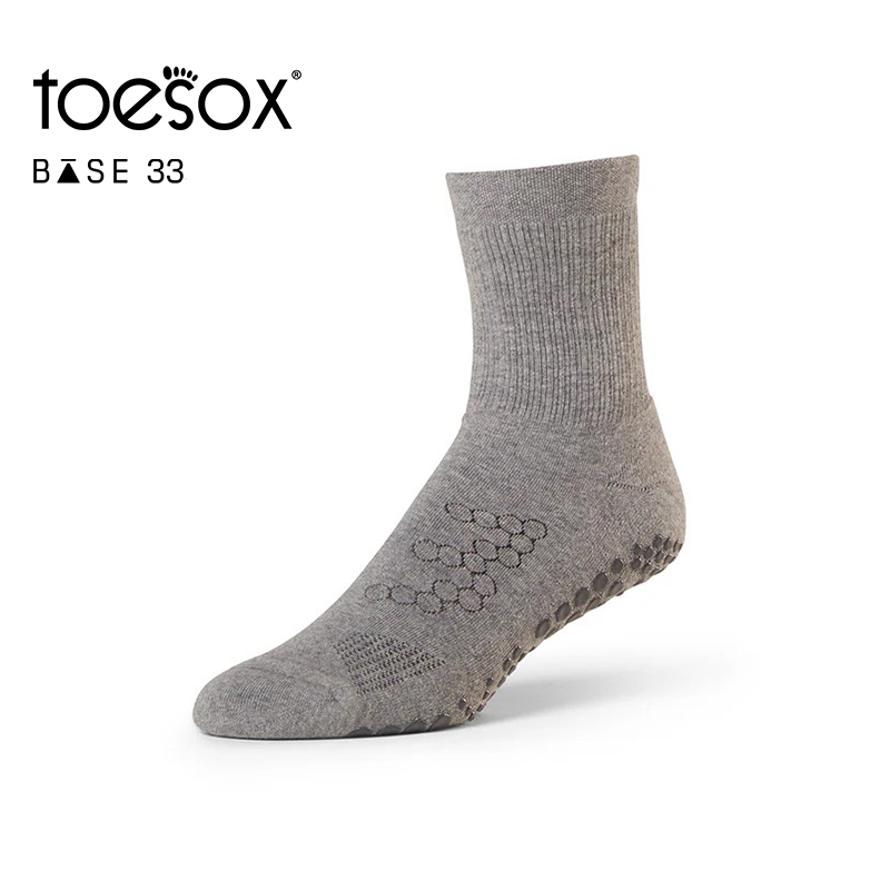 Toesox Base33 Co-Branded Men's High-Top Yoga Socks Non-Slip Sports Socks Pilates Breathable Crew