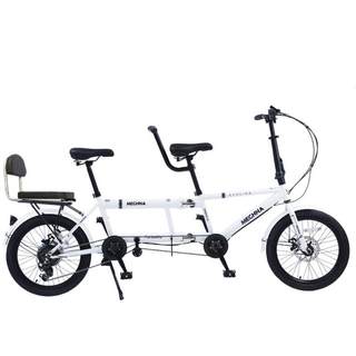 Factory direct sales double bicycle folding variable speed parent-child family three-person scenic spot rental for two people