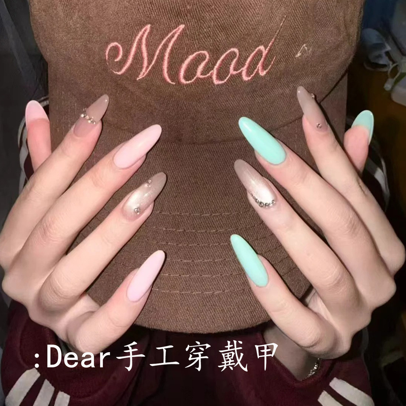 Wearable Nails 2026 New High-End Handmade Manicure Medium-Length Cat Eye Glitter Nail Tips Wearable False Nails Wearable Nails 2026 New High-End Handmade Manicure Medium-Length Cat Eye Glitter Nail Tips Wearable False Nails