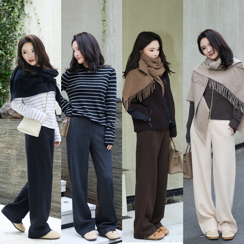 「Comprehensive Quality Upgrade」Xiaohe Silk Cashmere Thickened Autumn and Winter Slim Straight Pants Cl5940-Sg 「Comprehensive Quality Upgrade」Xiaohe Silk Cashmere Thickened Autumn and Winter Slim Straight Pants Cl5940-Sg