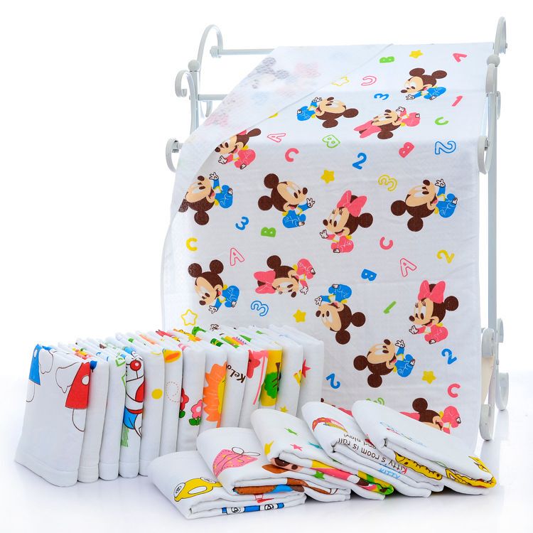 Double-Layer Pure Cotton Honeycomb Print Cartoon Cotton Baby Bath Towel Cartoon Baby Towel Bath Towel 60*120 Instant Water Absorption