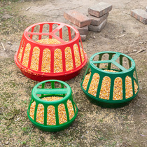 Chicken feeding trough chicken raising artifact chicken cage feeder breeding equipment feed bucket automatic feeding goose and duck feeding chicken basin household