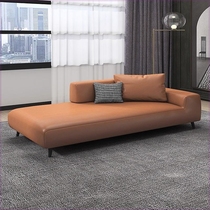 Modern simple creative fabric sofa chaise lounge living room balcony solid wood chaise lounge hotel bed and breakfast chaise lounge