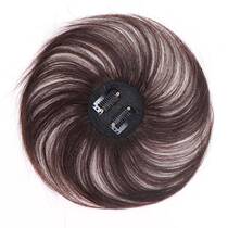 Real hair mini top core re-hair block real hair womens head hair extension to cover white hair wig re-hair block manufacturer