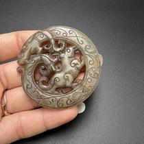Xiu jade pick-up antique jade old jade carving high ancient jade antique old object pendant pendant hope for success