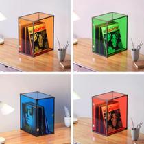 Acrylic home bedroom study video room vinyl record rack video collection LP box furniture CD rack storage box