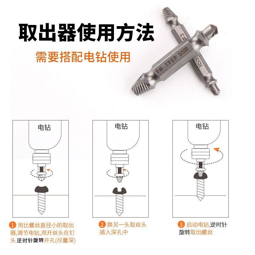 断丝取出器怎么用?如何取出滑丝/断头/生锈的螺丝?_游戏推荐_淘宝游戏网