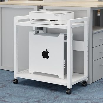 Floor-standing movable adjustable height computer mainframe rack home office printer multi-function storage rack