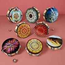 Dunhuang hand tambourine Xinjiang Uyghur tambourine flying dance props small tambourine for grade examination kindergarten