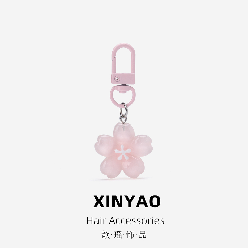 Cute Flower Keychain with Jelly Texture, Colorful, Personalized, Creative, Versatile, Fun Accessory, Pendant, Cute Style Decoration Cute Flower Keychain with Jelly Texture, Colorful, Personalized, Creative, Versatile, Fun Accessory, Pendant, Cute Style Decoration
