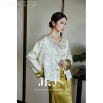 JKJS (Jianjia Bailu) 28 Mumi mulberry silk jacquard jacket new Chinese style national style silk shirt top