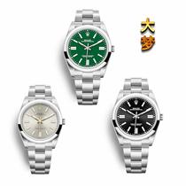 Brand new national brand Rolex new Oyster Perpetual 41mm green plate automatic mechanical stainless steel mens watch 124300