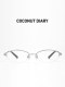 日系上半框眼镜百搭素颜休闲商务清冷风银色椰子日记近视可配度数
