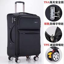 24-inch trolley boarding suitcase for moving abroad mens and womens strong thickened and durable universal wheel Oxford cloth suitcase