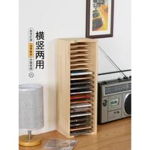 Manufacturer desktop solid wood CD record storage rack PS5 game disc collection rack Nintendo Switch game exhibition