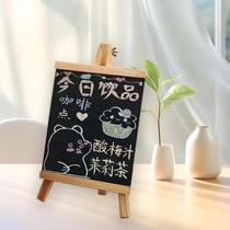 Setting up a stall small blackboard desktop message boar