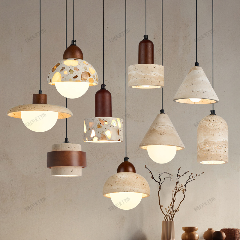 Wabi-Sabi Style Restaurant Chandelier, Mid-Century Style Dining Table Lamp, Retro Homestay Staircase Natural Adjustable Travertine Chandelier Wabi-Sabi Style Restaurant Chandelier, Mid-Century Style Dining Table Lamp, Retro Homestay Staircase Natural Adjustable Travertine Chandelier